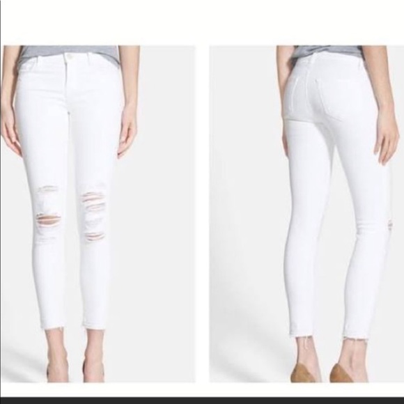J BRAND Cropped Skinny Demented White Jeans - Picture 8 of 8